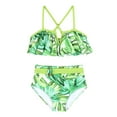 Prreey Family Matching Swimsuits Set Contrast Color Leaves Print ...