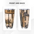 thumbnail image 3 of Lsque Rustic French Signpost Pattern 20oz Car Cup with Lid and Straw, Insulated Coffee Cup with Straw Topper, Spill Proof Travel Coffee Mug, Stainless Steel Tumble-Straw Three-piece Set, 3 of 8