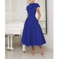 thumbnail image 1 of Vestido de fiesta para madre de novia, traje de talla grande, color rosa caramelo, lazo, 1 of 5