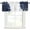 Blue, variant on Navy Blue Gold Kitchen Valances for Windows, Abstract Line Art Troditional Ink Painting Bathroom Window Valances 42x18 Inch Rod Pocket Window Treatments Valance Curtains for Living Room Bedroom Decor