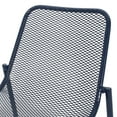thumbnail image 4 of Stackable Chair Two Pieces, Matte Navy Blue Iron Technique, Handcrafted Details Applied, 26" X 22.08" 26", Seat 18" 19.5" 12.5 Chairs (2), Iron, Integrated,, 4 of 6