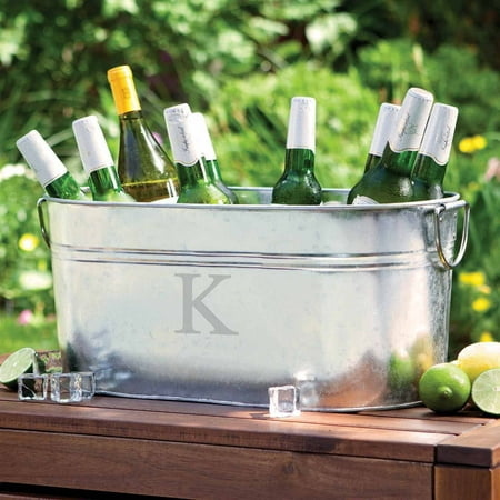 Personalized Steel Beverage Tub, Single Initial