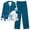 Sky Blue, variant on Wang6 Women's Plus Size Pajamas Sets 2 Piece Long Sleeve Pjs Sets Causal V Neck Shirts Straight Leg Pants Ladies Loose Fit Floral Printed Sleepwear Lounge Sets Wine XL