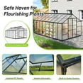 thumbnail image 3 of NETAJE 16'x10' Outdoor Greenhouse, Walk-in Polycarbonate Green House with Aluminum Frame for Backyard, 3 of 6