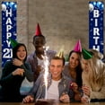 thumbnail image 6 of Blue Silver 21st Birthday Door Banner Decorations, Happy 21 Birthday Party Porch Banner for Men, 21 Year Old Bady Party Decoration for Outdoor Indoor, 6 of 10