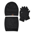 thumbnail image 4 of Classic Winter Set Plain Knit Hat Scarf Gloves Timeless Style for Womens Scarf a Hat Gloves, 4 of 5
