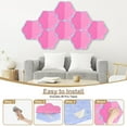 thumbnail image 5 of DOLLAR BOSS 8 Pcs Hexagon Felt Cork Board Tiles, Pink Flower Design Bulletin Board Strips Self Adhesive DIY Bulletin Board Pin Board for Home Wall Decor Stickers Memos Photos Display Notes, Photos, 5 of 9