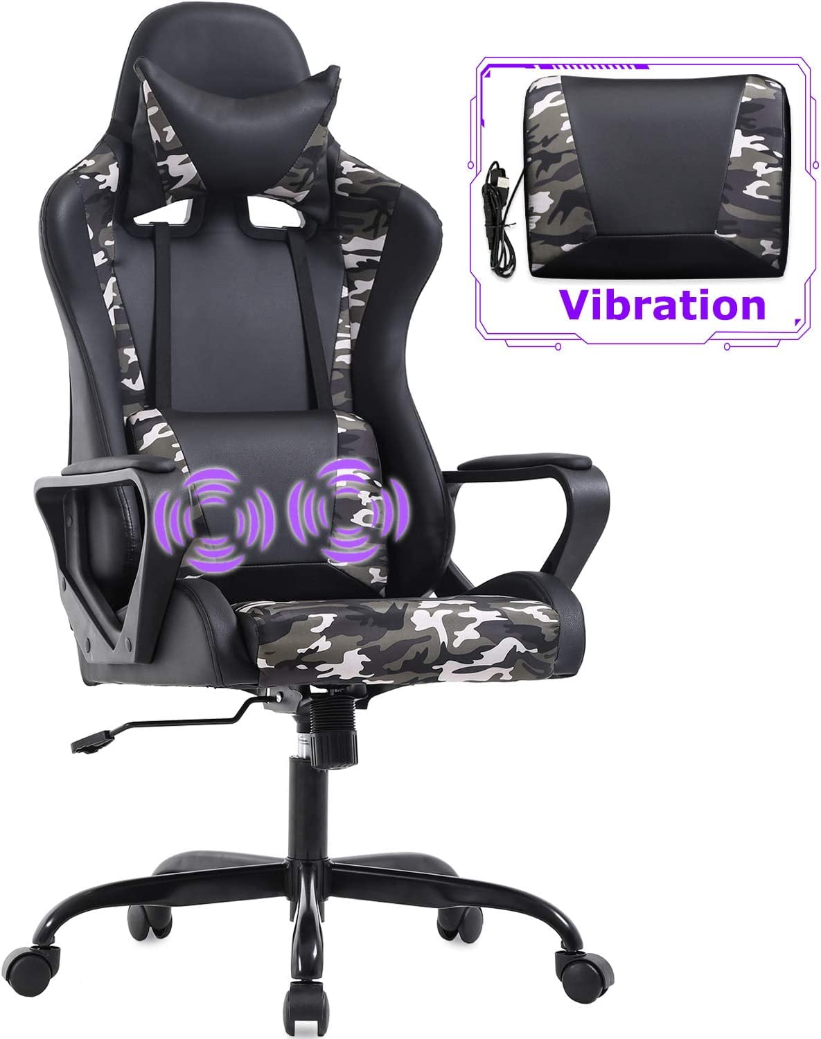 Pc Gaming Chair Ergonomic Office, Mfavour Office Chair Ergonomic With Adjustable Arms And Back Support