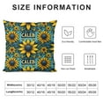 thumbnail image 5 of JEUXUS Short Plush Pillowcase Sunflowers Cute Flowers Printed on Both Sides White, 5 of 5