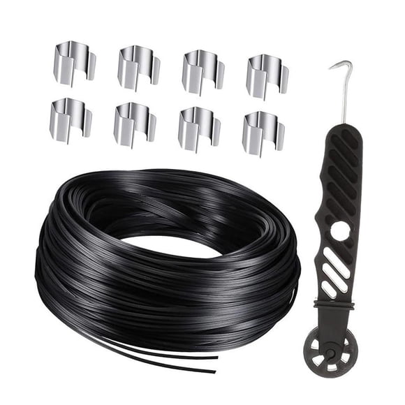 Lipstore Screen Repair Kit Window Screen Supplies 15M Length 8 Clips Window Screen Spline