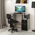 thumbnail image 2 of Furinno Jaya Simplistic Computer Study Desk, French Oak Grey/Black, 2 of 5