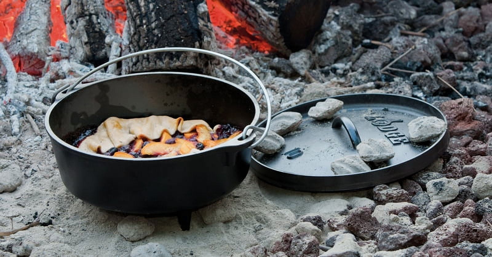 Lodge 6-Quart Cast Iron Camp Dutch Oven  Dutch oven camping, Fireplace  cooking, Dutch oven