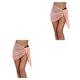thumbnail image 3 of Qarigey Vestidos de playa Diseño ahuecado sexy Cubierta de de encaje transpirable Tipo de envoltura de secado rápido Buena elasticidad Rosado L 2piezas Qarigey CBP392928, 3 of 6
