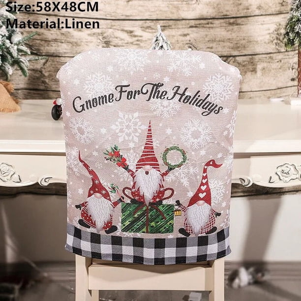 Año Nuevo 2024, gorro de Papá Noel, funda para silla, adornos navideños para el hogar, mesa, adornos navideños, regalos de Navidad, 2023