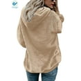thumbnail image 5 of Deago Women's Oversized Fuzzy Casual Loose Sweatshirt Pullover Hoodies Long Sleeve Sweater with Pockets Outwear M-3XL, 5 of 5