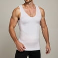 thumbnail image 2 of Razzly Men's Shapewear Compression Shirt Body Vest Workout Tank Tops for Optimal Fit and Comfort(White,XL), 2 of 4