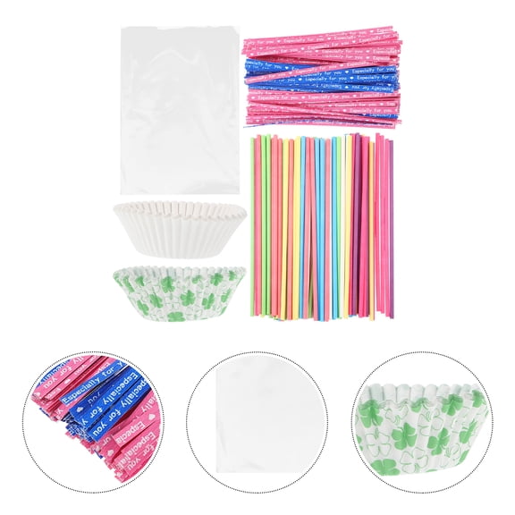 RENACLIPY White Lollipop Stick Wrapping Bags, Food Grade Candy Packaging, 1 Set for Party, Birthday, and Candy Making
