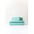 thumbnail image 5 of CGK Linens 6-Piece Breathable and Cooling Sheet Set With Extra Matching Pillowcases - King Size Bed Sheets Fits 8"-16" Mattresses, Spa Blue, 5 of 7