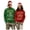 Queen Red / King Green, variant on King & Queen Matching His & Hers Crown Ugly Christmas Couples Set Sweatshirt Queen Red Large / King Red X-Large