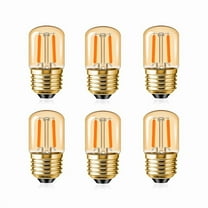 T28 LED Edison Bulbs 1W, E26 Base, Vintage Mini Night Light Bulbs, 2200K Warm Glow, 10W Equivalent, for Oven or Decor, 6-pack