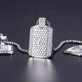 thumbnail image 3 of Men's 925 Sterling Silver A-Z 26 Letters Pendant Necklace Hip Hop Alphabet Necklace for Boyfriend Gift/Birthday Party，Chain 18" with Box Packed, 3 of 5