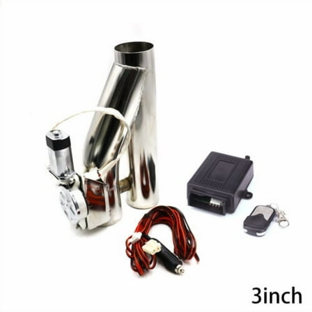 3" Electric Exhaust Valve Catback Downpipe Y-Pipe Cut System Wireless Remote Kit