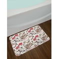 thumbnail image 2 of Girls Bath Mat, Feminine Shoes Lipstic Perfume Accessory Fancy Items for Beauty Pattern Image, Non-Slip Plush Mat Bathroom Kitchen Laundry Room Decor, 29.5 X 17.5 Inches, Pink Tan Black, Ambesonne, 2 of 2