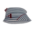 thumbnail image 5 of Parkland Collection Marino Nautical Blue Striped Decorative Lumbar Pillow, 14 x 20 Cotton Accent Pillow, 5 of 10