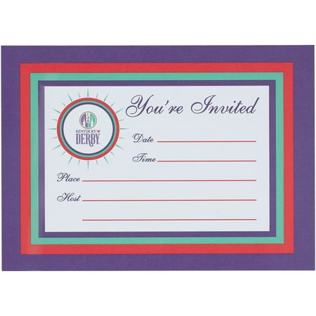 Kentucky Derby 148 8-Pack Invitation Cards with Envelopes