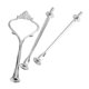 thumbnail image 4 of Multi tiers Cake Tray Stand Handle Fruit Plate Hardware Fitting Holder(3-tiers Crown Silver), 4 of 4