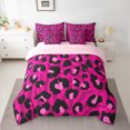 thumbnail image 2 of Manfei Leopard Print 7-Piece Twin Bedding Sets,Zebra Pattern Bedding Comforter Set,Pink Black Sheet Sets For Teens,Super Cozy Room Decor Reversible, 2 of 8