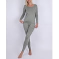 thumbnail image 2 of INNERSY Thermal Underwear for Women Fleece Lined Base Layer Top and Bottom Set, 2 of 8