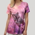 thumbnail image 5 of felwors Print Scrubs for Women Nurse Vet Pediatric with Design Fit Plus Size Scrub Tops 2026 Spring Summer Scrub Shirts (Hot Pink, XL), 5 of 7