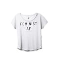 thumbnail image 1 of Thread Tank Feminist AF Women's Fashion Relaxed Slouchy Dolman T-Shirt Tee Heather White X-Large, 1 of 1