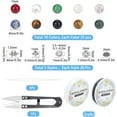thumbnail image 3 of 1 Box 350Pcs+ Stone Beads Box Set Kits 10 Material 8mm Gemstone Round Beads 5 Styles Alloy Spacer Beads & Crystal Thread & Scissors for DIY Bracelet Jewelry Making, 3 of 7