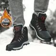 thumbnail image 4 of Men's Winter Snow Boots - Warm Fleece-Lined, Non-Slip Outdoor Hiking Shoes with Lace-Up Closure, 4 of 10