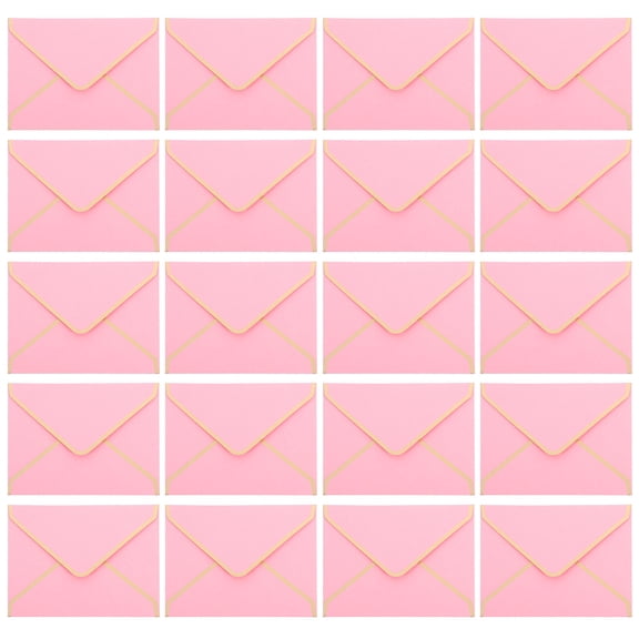 TABLZONE 50Pcs Pink Paper Envelopes Decorative Invitation Envelopes for Wedding Greeting Cards