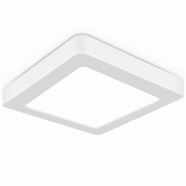 Lámpara de Techo Cuadrada de 24 W, 2700 Lm, Luz Blanca Diurna de 6500 K, Voltaje de 85-265 V de Ancho, Adecuada para Iluminación Interior en Dormitorios, Salones y Cocinas (1 Pieza)