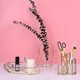 thumbnail image 4 of Glass Gold Pen Holder Hexagon Shaped Organizer for Desk Pens Rulers Makeup Brush Storage Combination for Case Container, 4 of 4