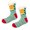 Green Stripes, variant on Women's Slippers, Plush Socks, Fluffy and Comfortable, Cabin Warm, Soft and Thick in Winter, Cosy Wool Non-Slip Lounge Socks (Christmas Style)