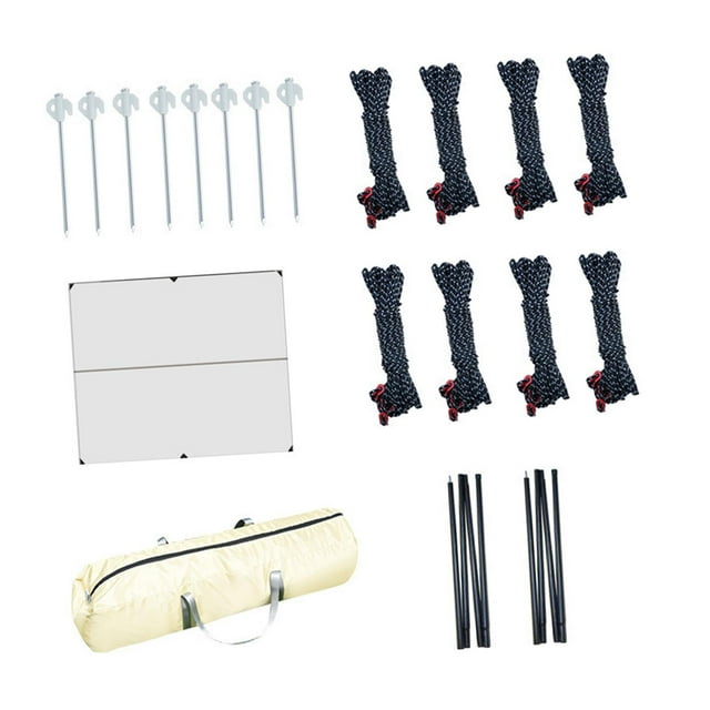 Lona para acampar, carpa, toldo, hamaca, equipo de camping, toldo para acampar, lona impermeable para patio, senderismo, pesca, jardín, exteriores. Gris
