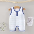 thumbnail image 5 of Staki Newborn Boy Clothes,Newborn Onesies,Kid Summer Thin Newborn Round Neck Sleeveless Short Rompers 0-24M,0-3 Months, 5 of 9