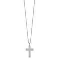 thumbnail image 3 of FJC Finejewelers 925 Sterling Silver Cable Brilliant Embers  CZ Polished Cross Necklace 19 mm, 3 of 7