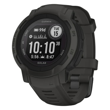 Garmin Instinct 2 Solar, GPS Outdoor Watch, Solar Charging Capabilities, Multi-GNSS Support, Traceback Routing, Graphite
