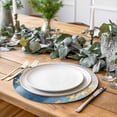 thumbnail image 6 of Blue Gold Textured Round Table Placemats set of 4, Abstract Modern Art Washable Woven Place Mats for Dining Tables Kitchen Party Decor,Heat Proof, 15in,, 6 of 8