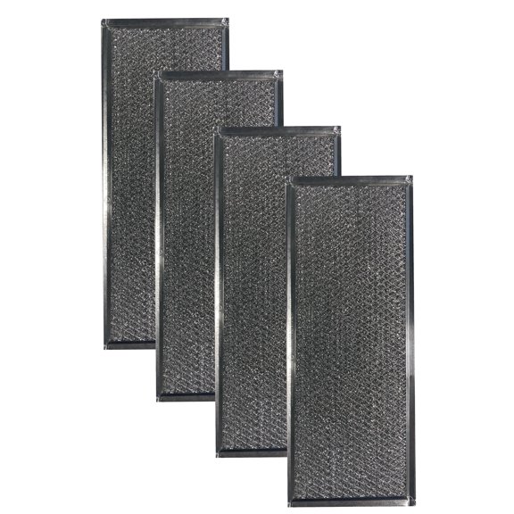 Air Filter Factory Replacement for W10208631A Whirlpool Aluminum Mesh Grease Filter 4-Pack