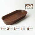 thumbnail image 5 of Large Wooden Dough Bowl - Dark Burnt Acacia Wood Dough Bowl - Handmade Decorative Bowls for Home Decor, Bathroom, Kitchen Counter, & More - Large Dough Bowl for Decor, Cosmetics, Keys, & More, 5 of 9