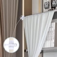 thumbnail image 4 of TRAHOO-4 Pack Magnetic Curtain Rods for Metal Doors Multi-Use Adjustable Rods Tool Free for Iron and Steel Place 1/2" Diameter, with Petite Ball Finials (9"-16", White), 4 of 4