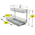 thumbnail image 5 of LYNK PROFESSIONAL 11.5"W x 18"D Slide Out Under Sink, Pull Out Cabinet Organizer, Chrome, 5 of 9