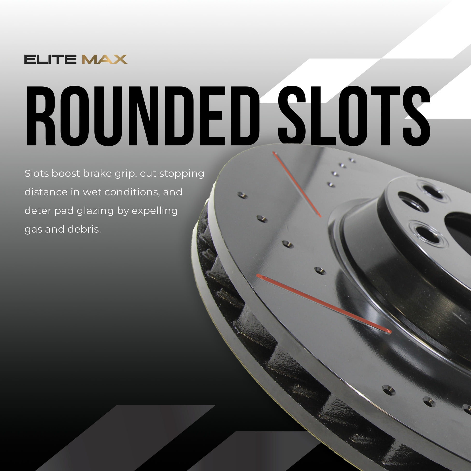 Max Advanced Brakes - Front Brake Rotor Set for 2002-2018 Dodge Ram 1500, E-Coated Drilled and Slotted Rotors, Performance Upgrade